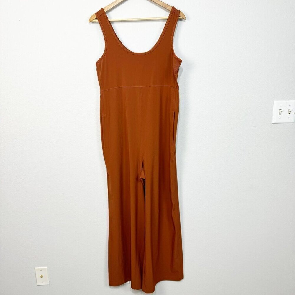 Athleta Women's Passenger Jumpsuit Relaxed Fit Sleeveless Wide Leg Pockets Sz‎ M